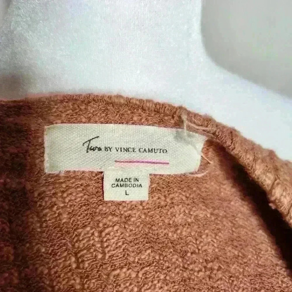 Two by Vince Camuto burnt orange button cardigan size large - Picture 5 of 6